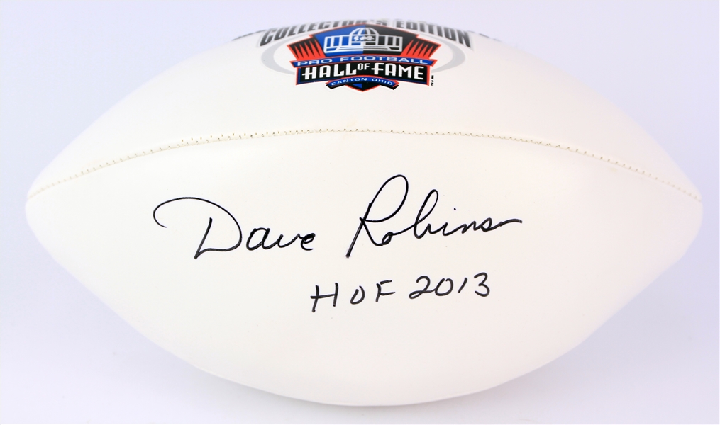2013 Dave Robinson Green Bay Packers Signed ONFL Goodell Hall of Fame Autograph Panel Football (JSA)
