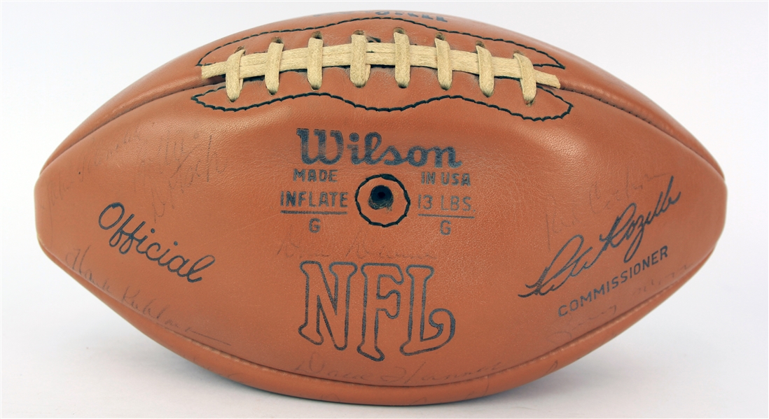 1970s Green Bay Packers Team Signed ONFL Rozelle Football (JSA)