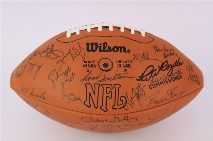 1980s HIGH GRADE Green Bay Packers Team Signed Wilson Rozelle Football (JSA)
