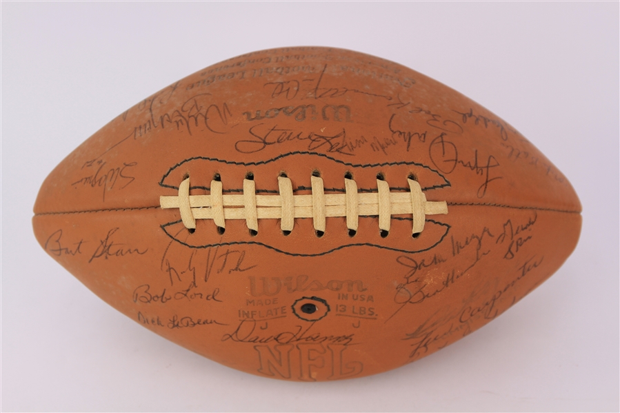 1977 Green Bay Packers Team Signed Wilson Rozelle Football w/ 51 Signatures Including Bart Starr, Lynn Dickey, Dick LeBeau & More (*Full JSA Letter*)