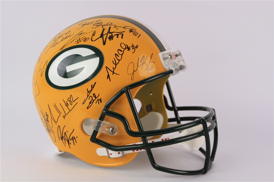2007-08 Green Bay Packers Multi Signed Full Size Display Helmet w/ 24 Signatures Including Aaron Rodgers, Nick Collins & More (JSA)