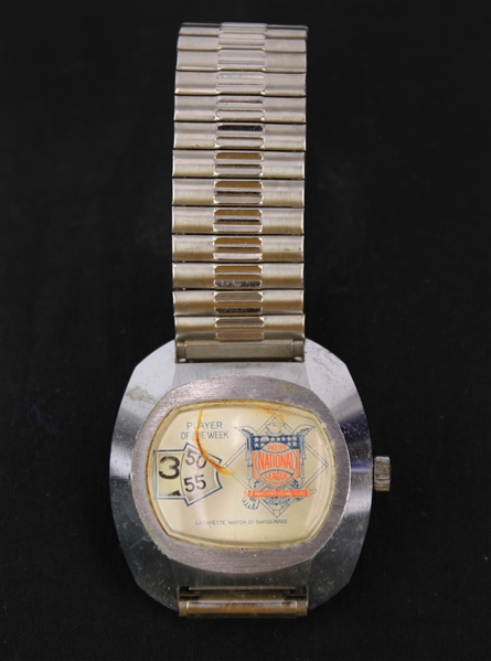 1980s National League Player of the Week Wristwatch w/ Case
