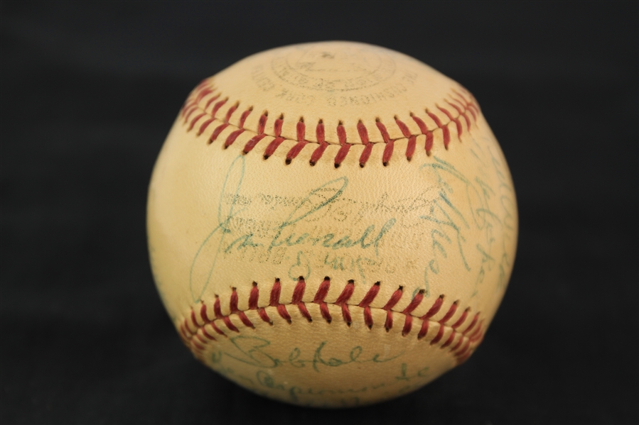 1960 Cleveland Indians Team Signed OAL Cronin Baseball w/ 22 Signatures Including Harvey Kuenn, Jim Piersall, Vic Power & More (JSA)