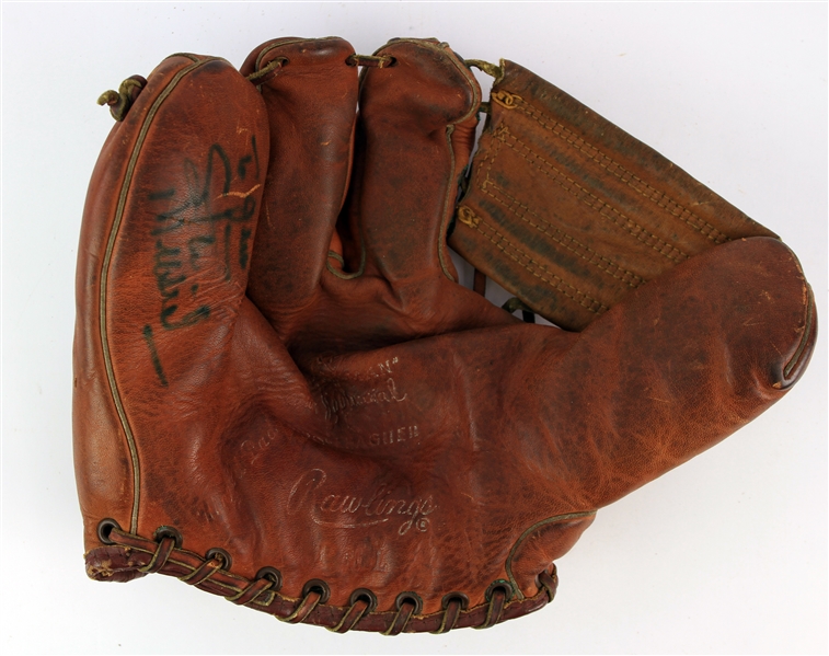 1960s Stan Musial St. Louis Cardinals Signed Rawlings Player Endorsed Store Model Fielders Mitt (JSA)