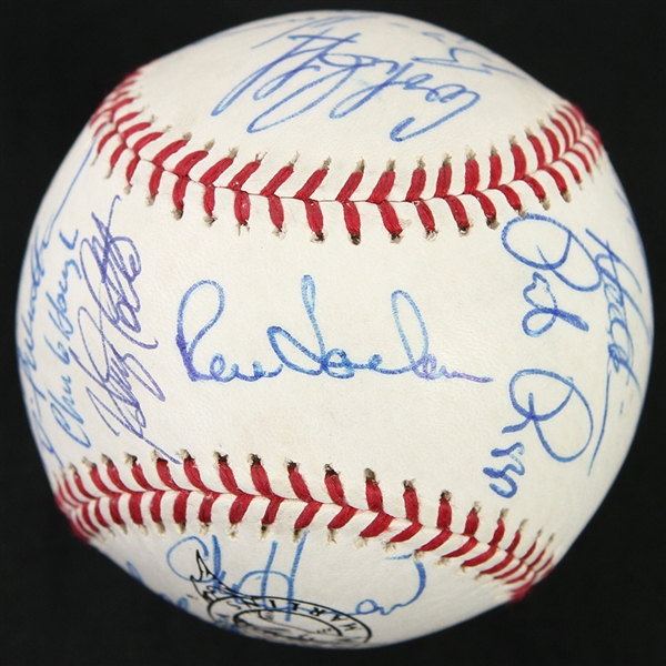 1993-94 Florida Marlins Team Signed Baseball w/ 29 Signatures Including Gary Sheffield, Bryan Harvey, Jeff Conine, Chuckie Carr & More (JSA)
