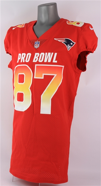 2018 Rob Gronkowski New England Patriots AFC Pro Bowl Jersey (MEARS A5 & PSA/DNA)  