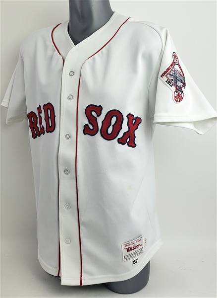1987 Ted Williams Boston Red Sox Jersey w/ Fenway Park 75th Anniversary Patch