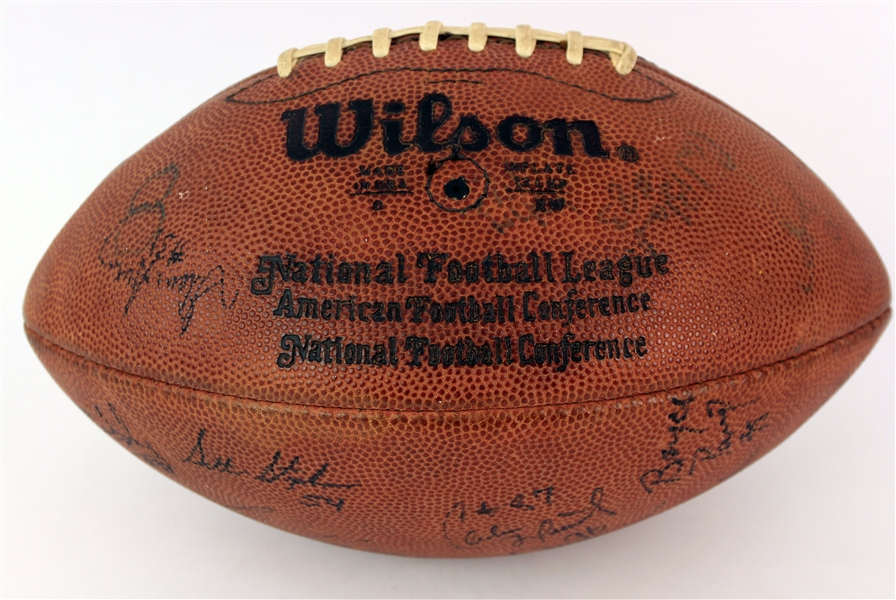 1980s Green Bay Packers Team Signed ONFL Tagliabue Game Football (JSA)