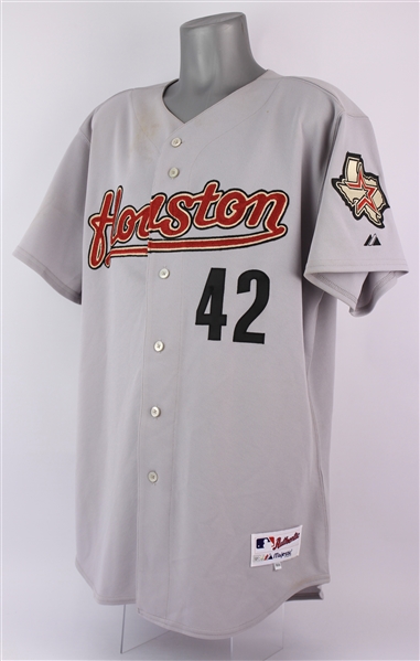 2007 Chris Sampson Houston Astros Signed Game Worn Jackie Robinson Tribute Jersey (MEARS LOA/JSA/MLB Hologram)