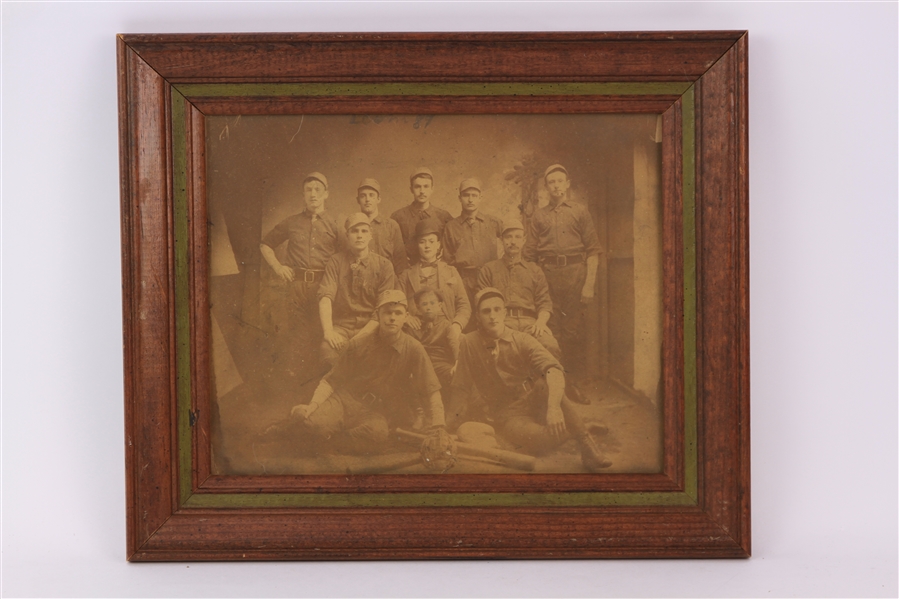 1889 Straitsville Ohio Baseball Team 11" x 13" Framed Studio Photo