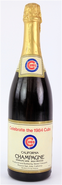 1984 Chicago Cubs NL East Champions Sealed California Champagne Bottle