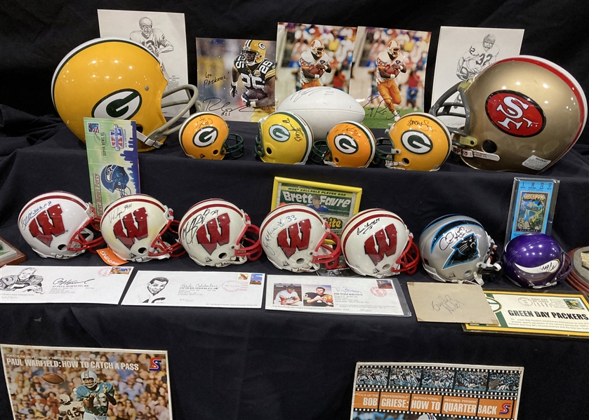 Green Bay Packers Signed Mini Helmet Collection & Misc.