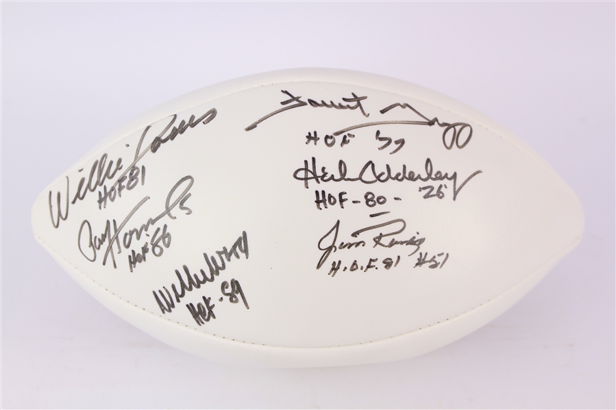 1960s Green Bay Packers Multi Signed ONFL Tagliabue Autograph Panel w/ 6 Signatures Including Paul Hornung, Willie Davis ,Willie Wood & More (JSA)
