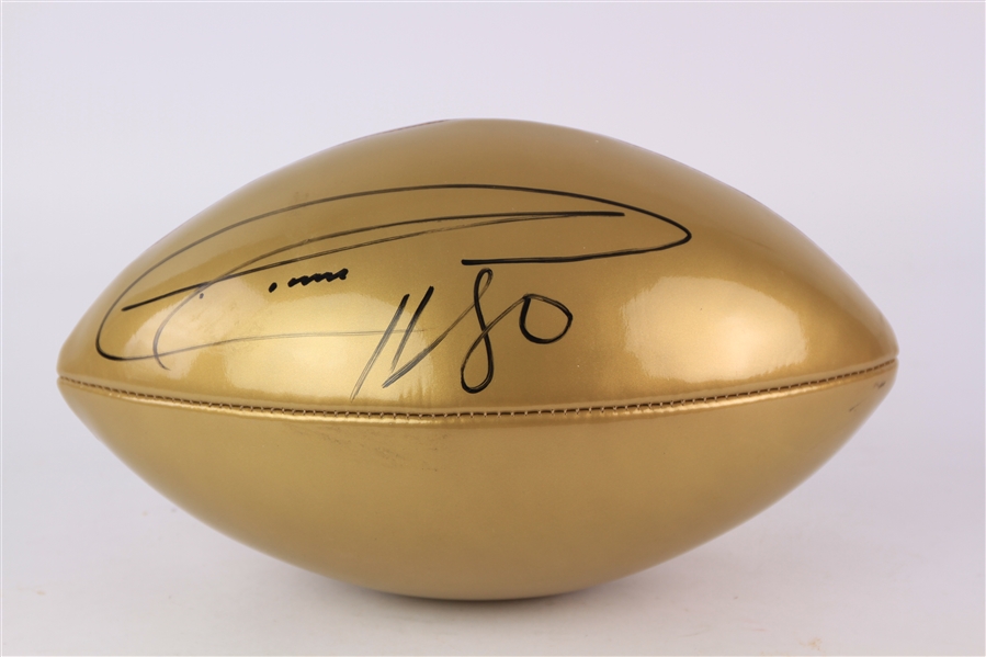2000s Donald Driver Green Bay Packers Signed ONFL Tagliabue Gold Autograph Panel Football (JSA)