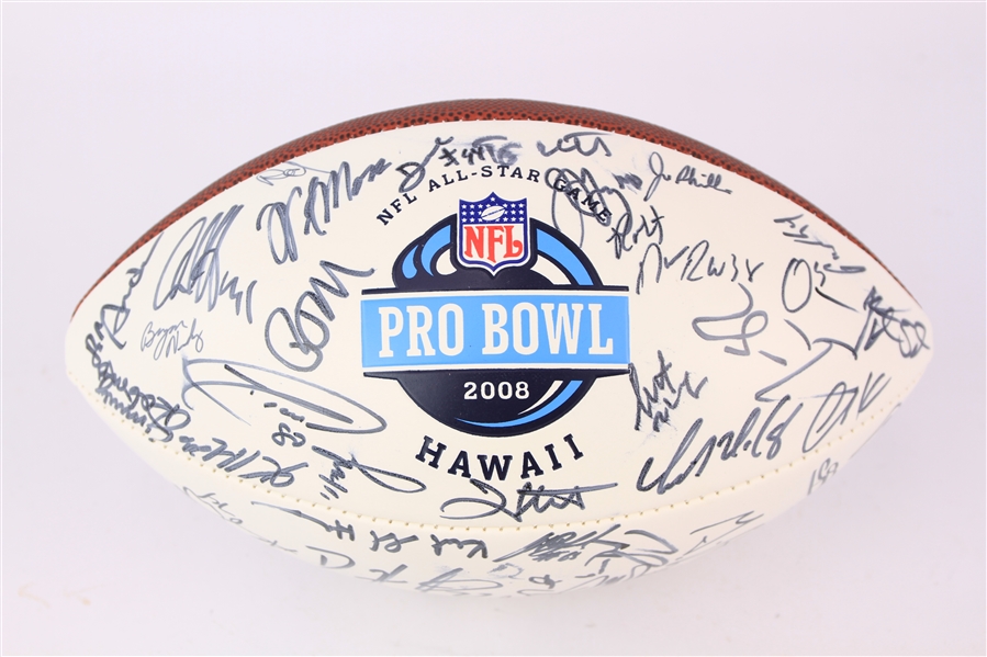 2008 Pro Bowl Multi Signed ONFL Goodell Autograph Panel Football w/ 50+ Signatures (JSA)