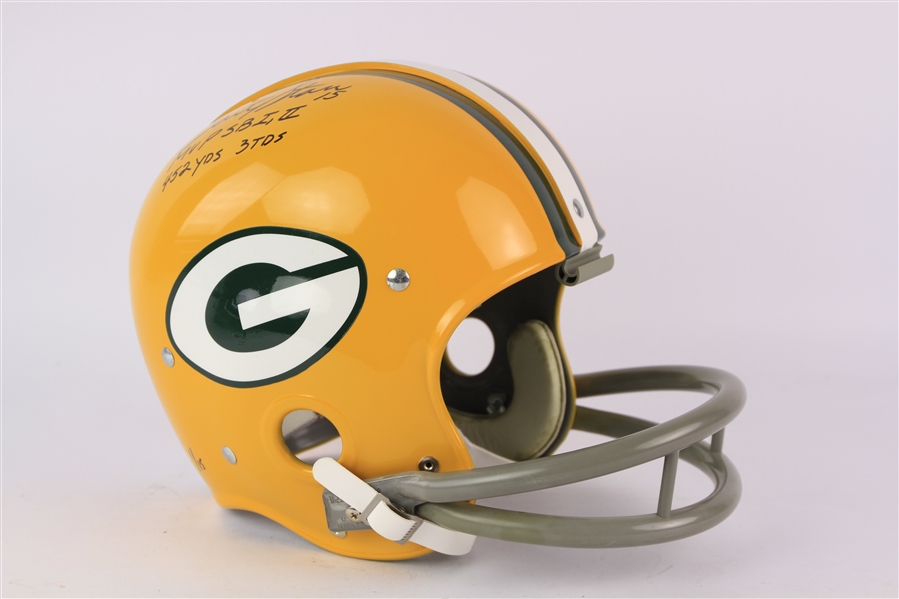 2004 Bart Starr Green Bay Packers Signed Full Size Suspension Helmet (JSA)