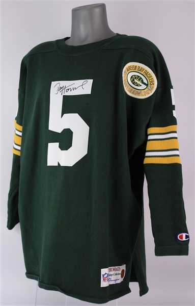 2000s Paul Hornung Green Bay Packers Signed Champion Throwback Jersey (JSA)