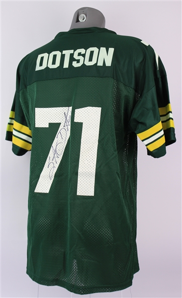 1996-2001 Santana Dotson Green Bay Packers Signed Jersey (JSA)