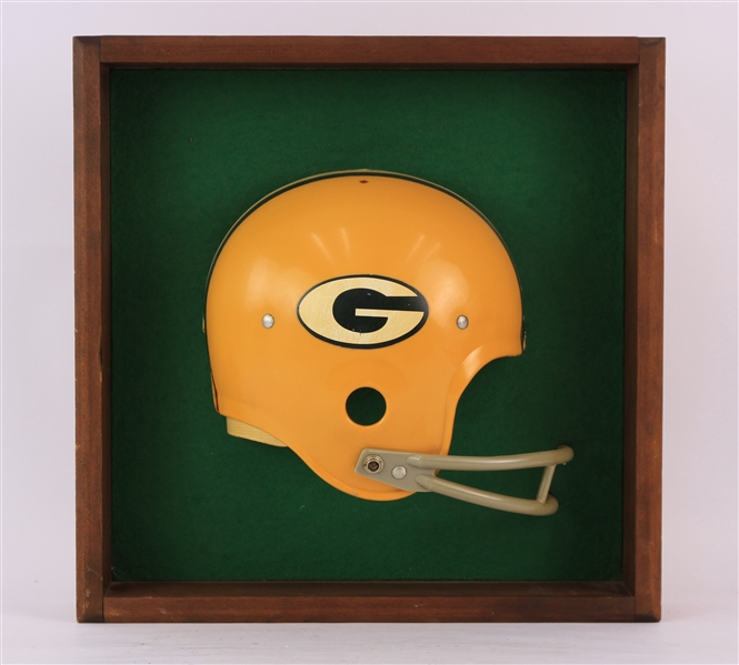 1970s Green Bay Packers 16.5" x 16.5" Framed Helmet Display