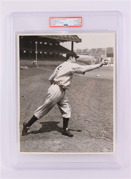 1936 Joe DiMaggio New York Yankees 8" x 10" Original Rookie Season #9 Jersey Photograph (PSA Slabbed Type I Authentic)