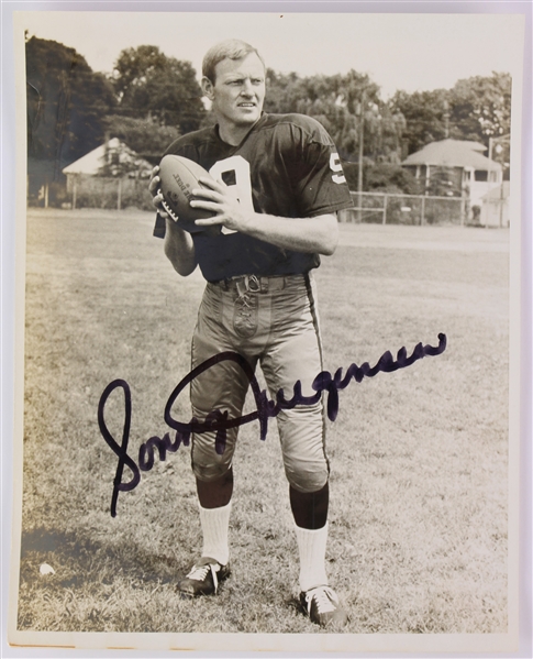 1968 Sonny Jurgensen Washington Redskins Signed 8" x 10" Photo w/ Original Redskins Postmarked Manila Mailing Envelope (JSA)