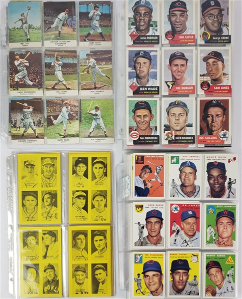 1950s-70s Baseball Trading Card Collection - Lot of 600+ w/ Near Complete 1953 & 1954 Topps Archives Sets
