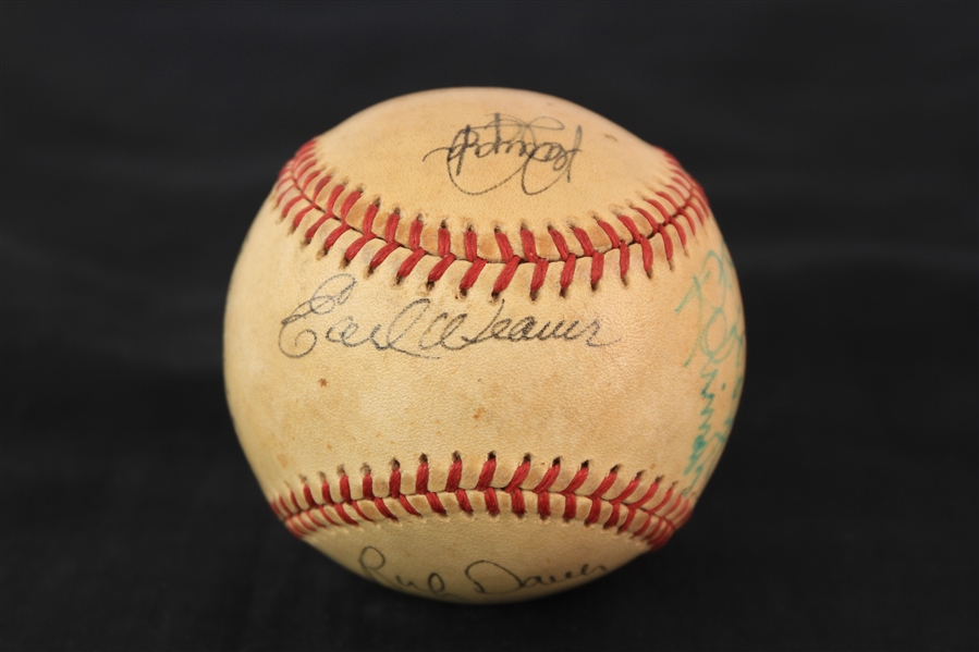 1979 Baltimore Orioles Multi Signed OAL MacPhail Baseball w/ 9 Signatures Including Earl Weaver, Brooks Robinson, Eddie Murray & More (JSA)