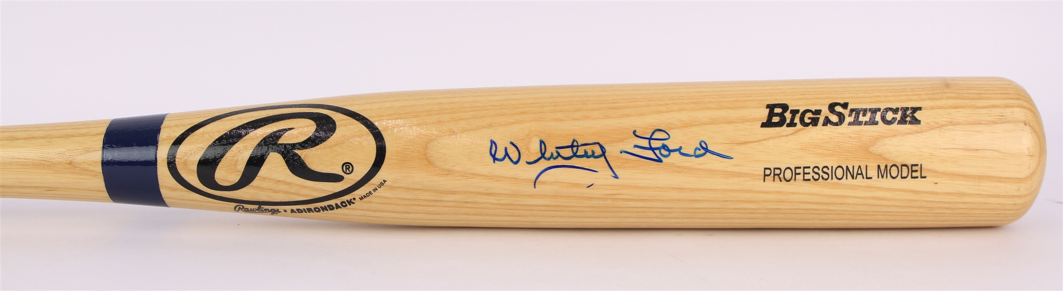 2001 Whitey Ford New York Yankees Signed Rawlings Adirondack Bat (JSA)