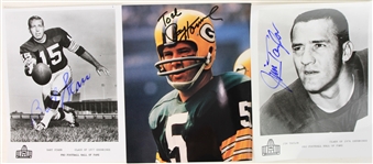 1970s Green Bay Packers Signed 8" x 10" Photos - Lot of 3 w/ Bart Starr, Jim Taylor & Paul Hornung (JSA)