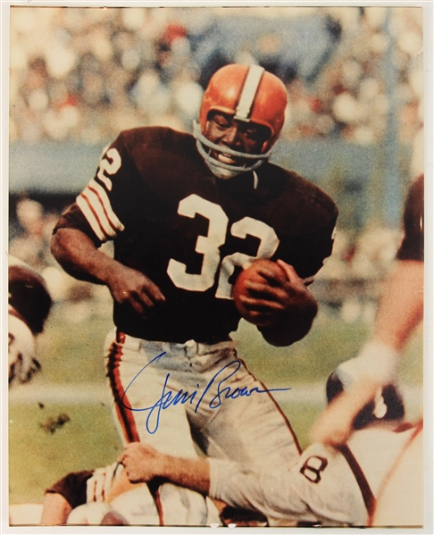 1970s Jim Brown Cleveland Browns Signed 8" x 10" Photo (JSA)
