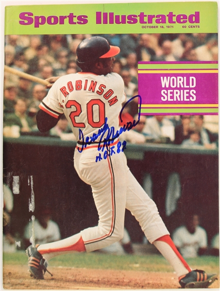 1971 Frank Robinson Baltimore Orioles Signed Sports Illustrated Magazine (JSA)