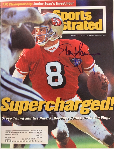 1995 Steve Young San Francisco 49ers Signed Sports Illustrated Magazine (JSA)