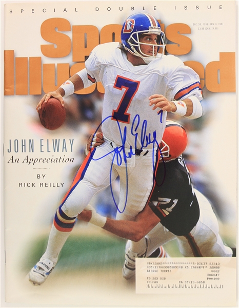 1997 John Elway Denver Broncos Signed Sports Illustrated Magazine (JSA)