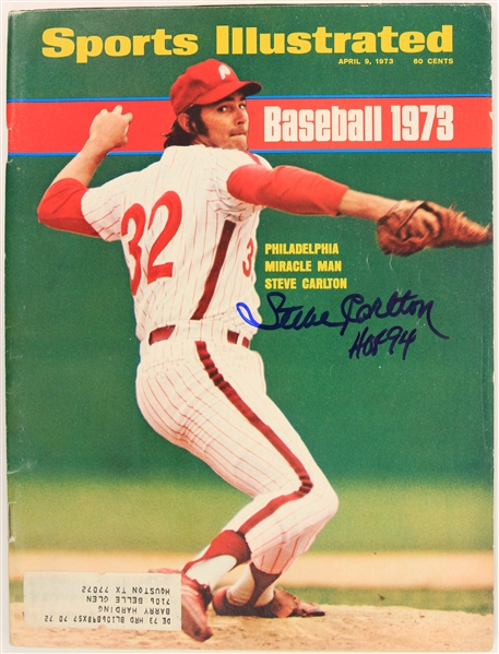 1973 Steve Carlton Philadelphia Phillies Signed Sports Illustrated Magazine (JSA)