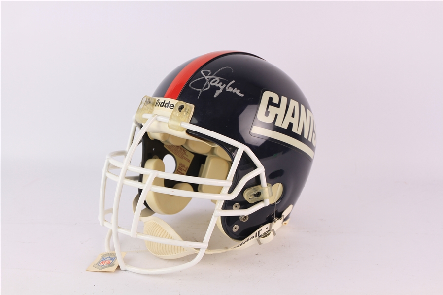 1990s Lawrence Taylor New York Giants Signed Full Size Riddell Football Helmet (JSA)