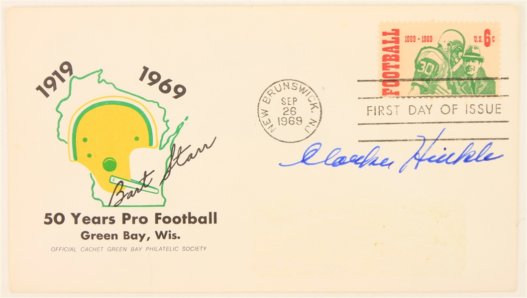 1969 Clark Hinkle Green Bay Packers Signed 50 Years Pro Football First Day Envelope (JSA)