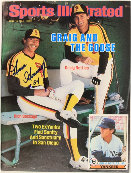 1984 Goose Gossage San Diego Padres Signed Sports Illustrated Magazine (JSA)