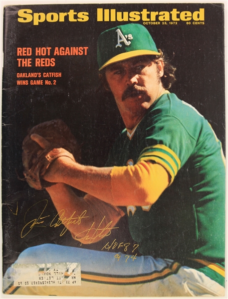 1972 Catfish Hunter Oakland Athletics Signed Sports Illustrated Magazine (JSA)