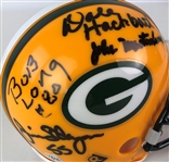 1990's Green Bay Packers Multi Signed Mini Helmet w/ 10 Signatures Including Marv Fleming, Bob Long, Gary Knafelc  & More (JSA)