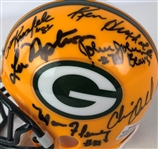 1990's Green Bay Packers Multi Signed Mini Helmet w/ 10 Signatures Including Marv Fleming, Bob Long, Gary Knafelc  & More (JSA)