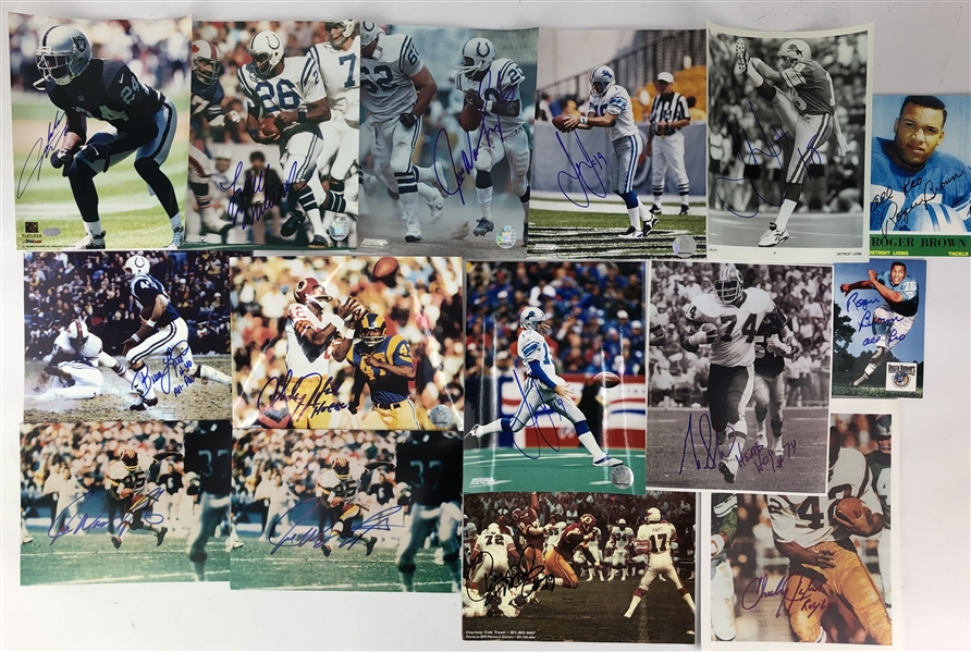 2000s Football Players Signed 8" x 10" Photos - Lot of 37 w/ Willie Lanier, Dexter Manley, Charley Taylor, Charles Woodson & More (JSA)