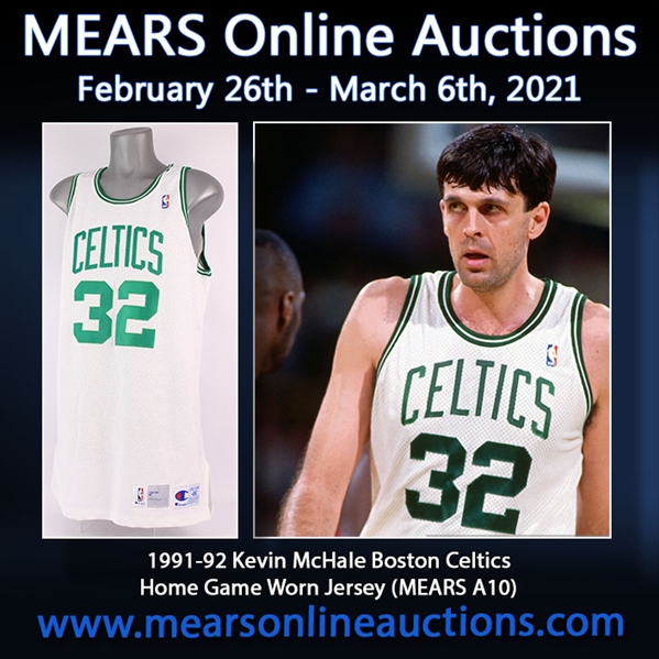 1991-92 Kevin McHale Boston Celtics Home Game Worn Jersey (MEARS A10)