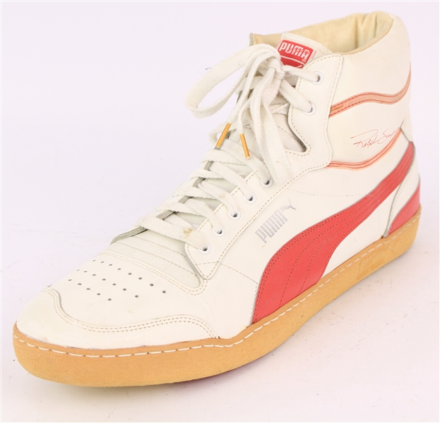 1984 Ralph Sampson Houston Rockets Game Worn Puma Sneaker (MEARS LOA) Rookie Season