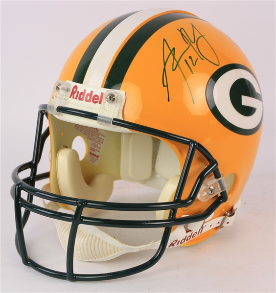 2005-12 Aaron Rodgers Donald Driver Edgar Bennett Signed Green Bay Packers Full Size Riddell Football Helmet (JSA)