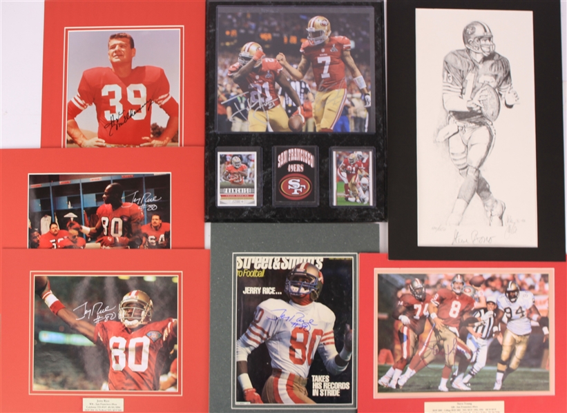 1970s-2010s San Francisco 49ers Signed 11" x 14" Matted Photo Displays - Lot of 22 w/ Joe Montana, Jerry Rice, Steve Young & More (JSA)