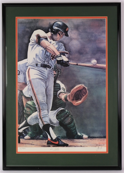 1992 Will Clark San Francisco Giants Signed 20" x 28" Framed Lithograph (JSA) 118/500