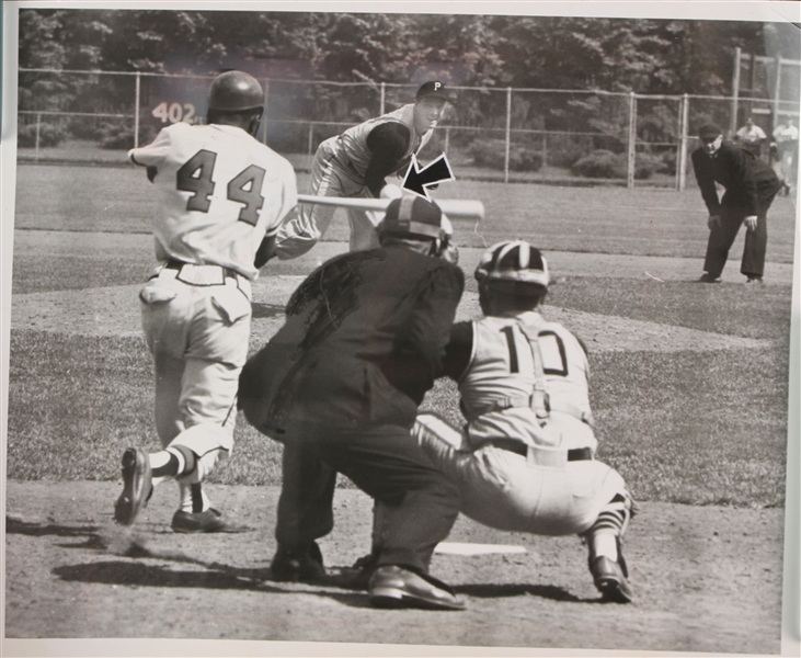 1959 Hank Aaron Milwaukee Braves 8" x 10" Original Photograph
