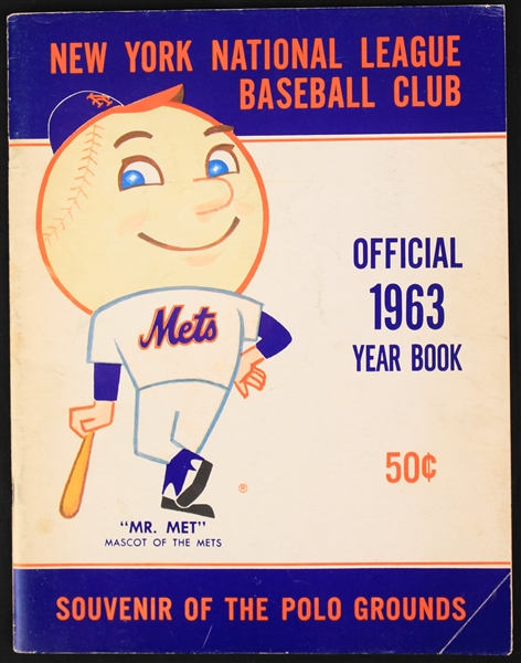 1963 New York Mets Official Polo Grounds Souvenir Team Yearbook