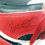 1985 Rookie Michael Jordan Chicago Bulls Vintage Signed Air Jordan 1 Game Worn Shoes (MEARS LOA / JSA Full Letter) From Jordan's Feet to Grandma's Hands
