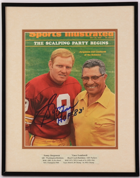 1969 Sonny Jurgensen Washington Redskins Signed 11" x 14" Framed Sports Illustrated Magazine (JSA)